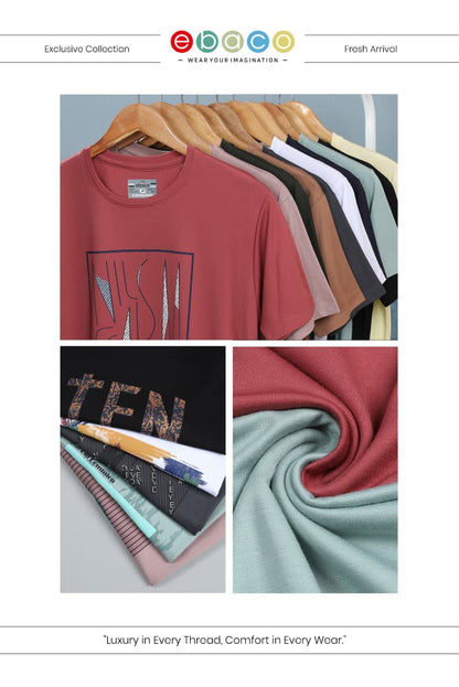 Vol 1045 Ebaco Tencel Lycra Mens Tshirts Wholesaler Gujarat