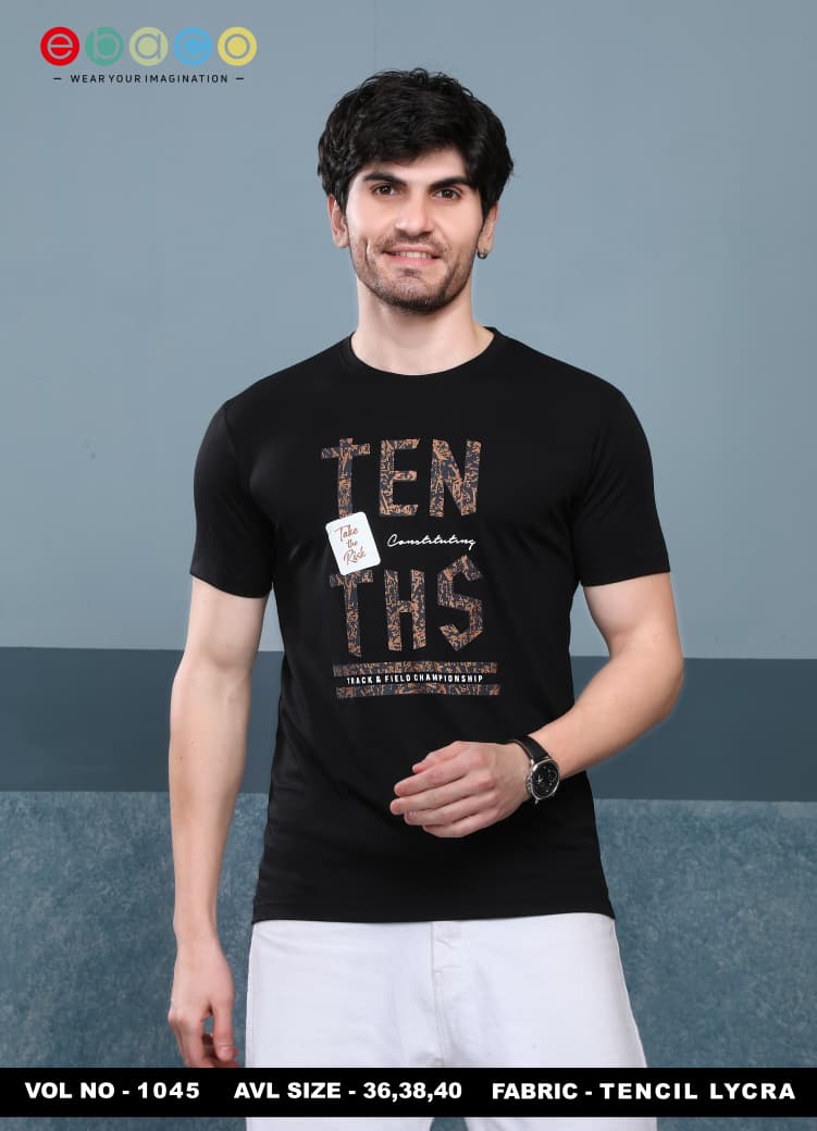 Vol 1045 Ebaco Tencel Lycra Mens Tshirts Wholesaler Gujarat