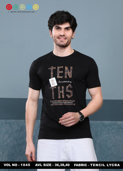 Vol 1045 Ebaco Tencel Lycra Mens Tshirts Wholesaler Gujarat