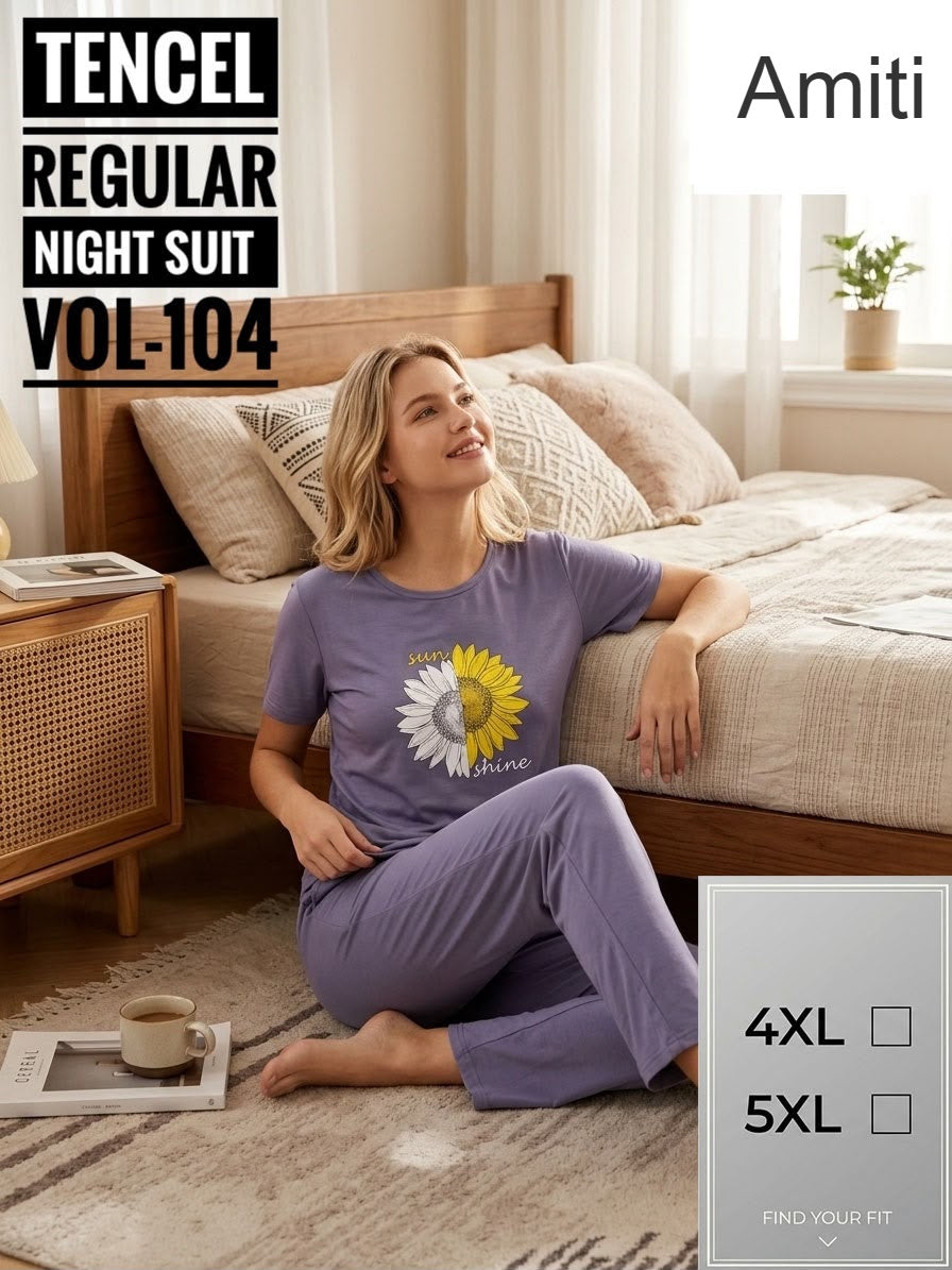 Vol 104 Amiti Tencil Pyjama Night Suits Supplier