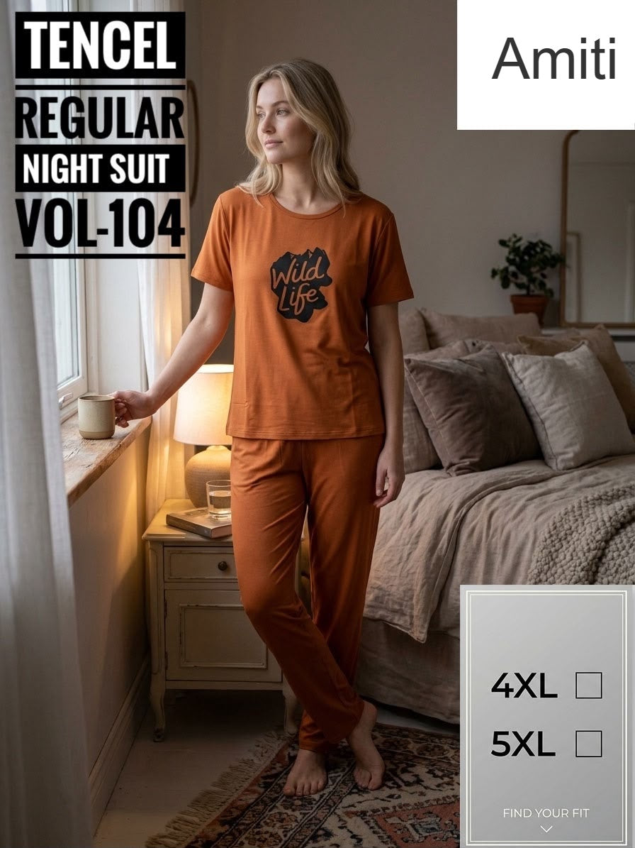 Vol 104 Amiti Tencil Pyjama Night Suits Supplier