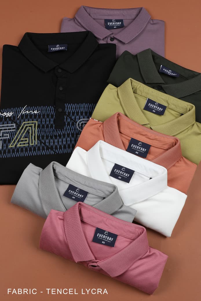 Vol 1058 Everyday Tencil Lycra Mens Tshirts Wholesaler