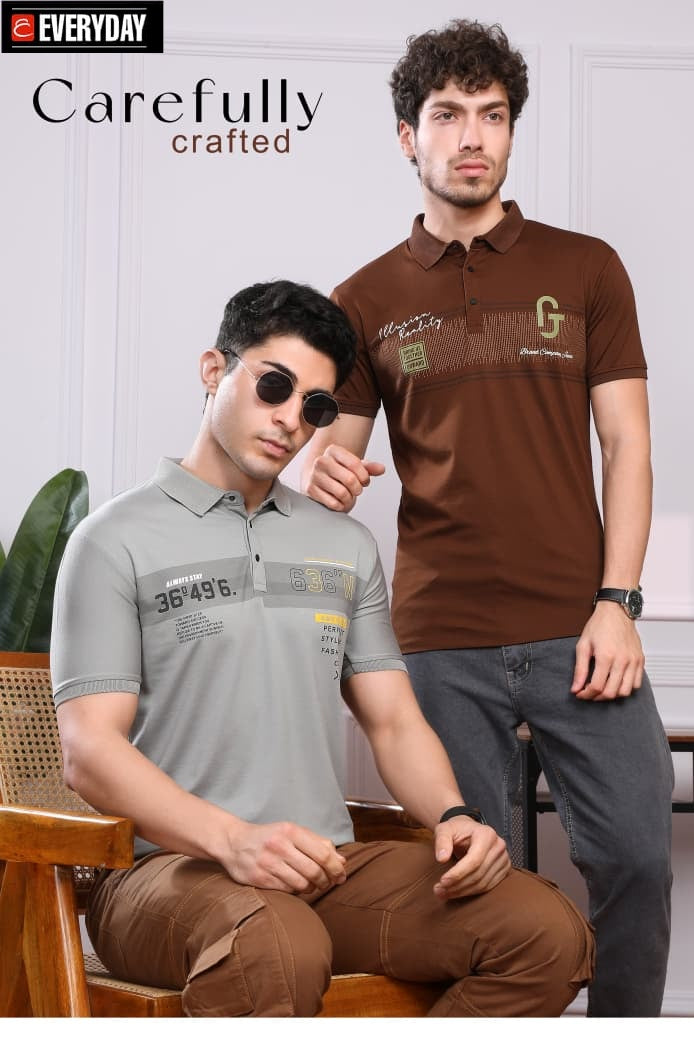 Vol 1058 Everyday Tencil Lycra Mens Tshirts Wholesaler