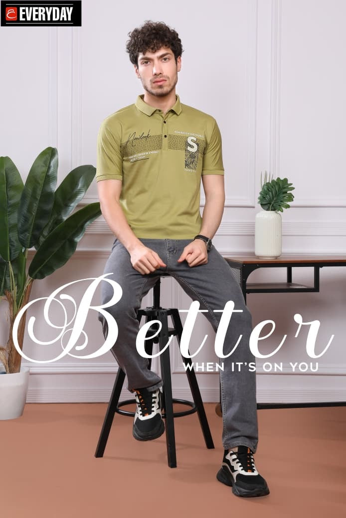 Vol 1058 Everyday Tencil Lycra Mens Tshirts Wholesaler