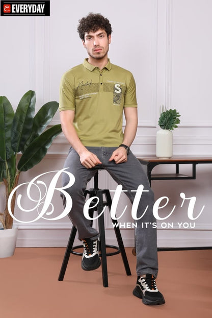 Vol 1058 Everyday Tencil Lycra Mens Tshirts Wholesaler