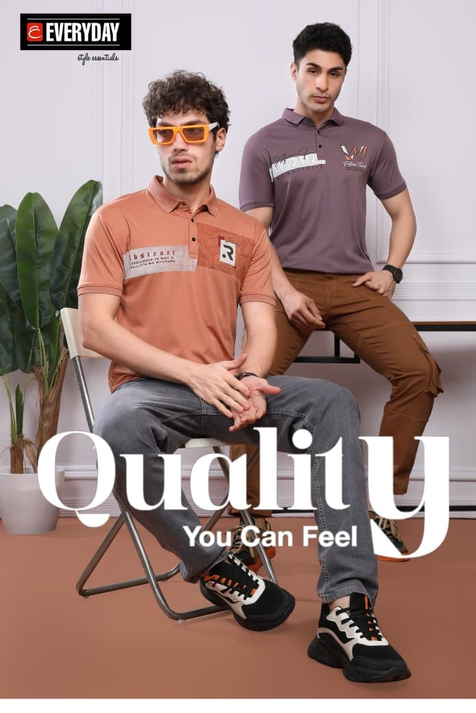 Vol 1058 Everyday Tencil Lycra Mens Tshirts Wholesaler
