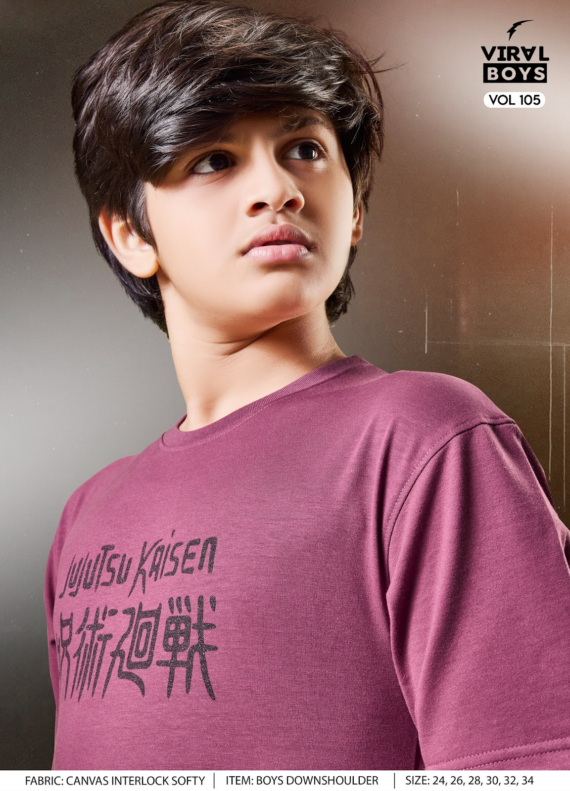 Vol 105 Viral Canvas Interlock Boys Tshirt Wholesale Price