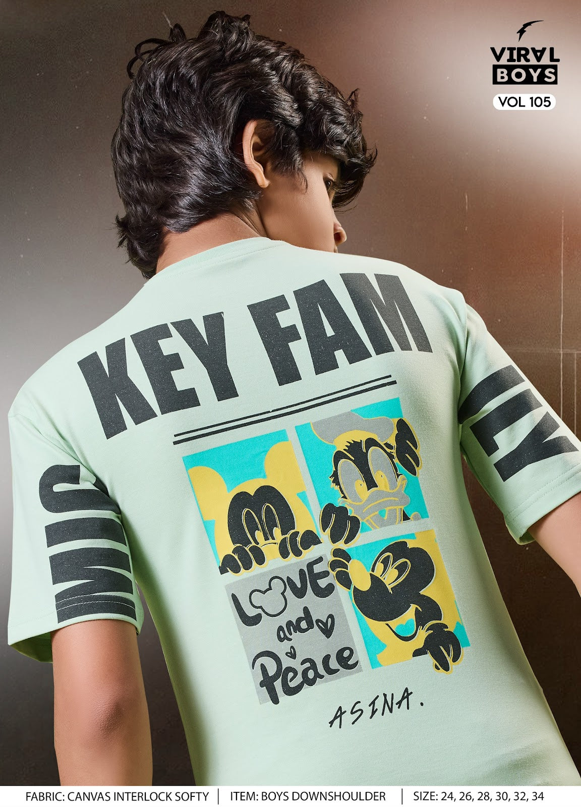 Vol 105 Viral Canvas Interlock Boys Tshirt Wholesale Price