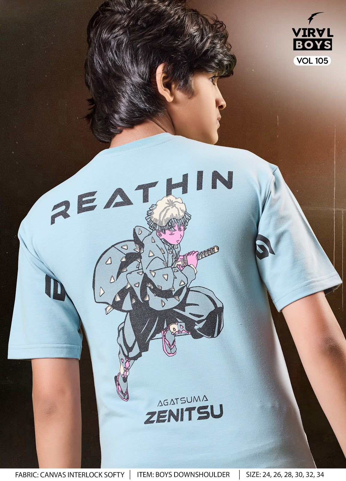 Vol 105 Viral Canvas Interlock Boys Tshirt Wholesale Price