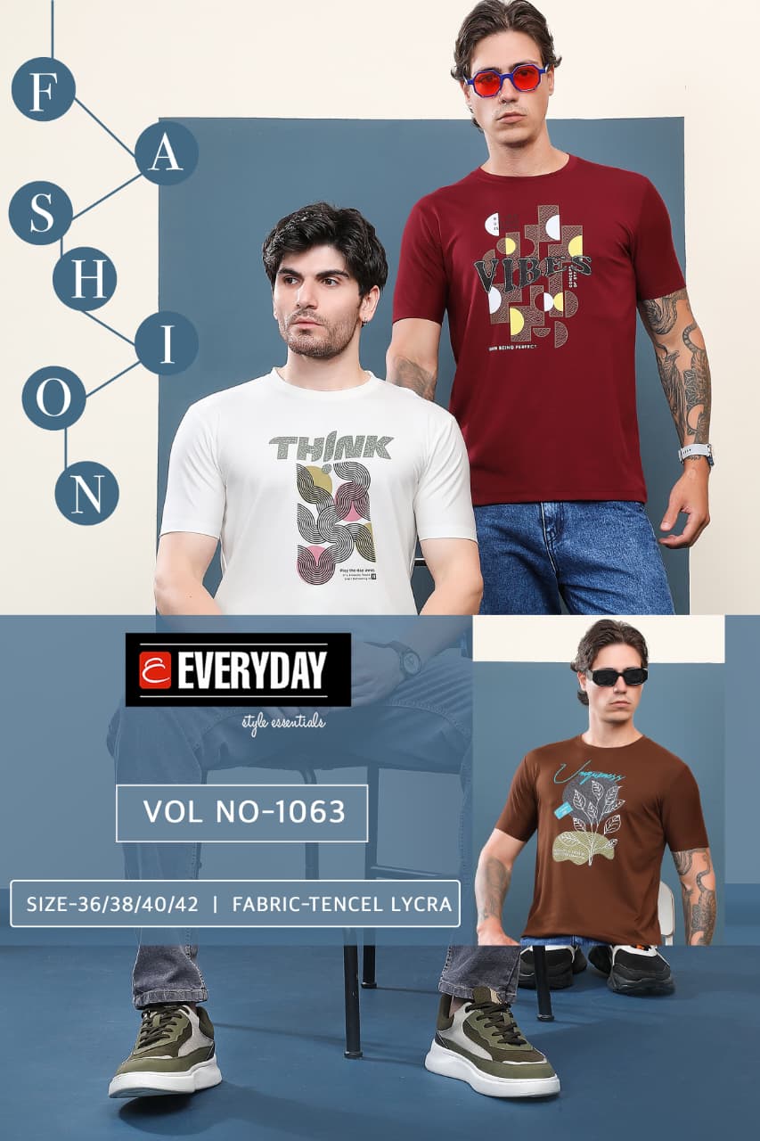 Vol 1063 Everyday Tencil Lycra Mens Tshirts Supplier Gujarat