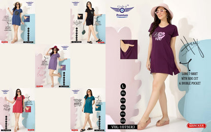 Vol 1073 R Grab It Sinker Women Long Tshirt Wholesale Price