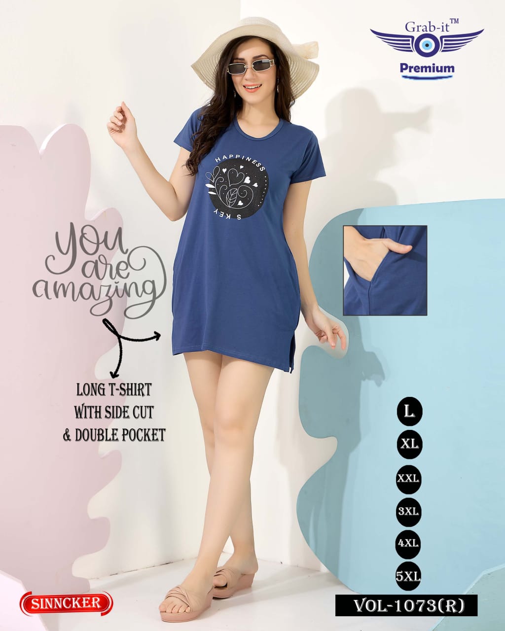 Vol 1073 R Grab It Sinker Women Long Tshirt Wholesale Price
