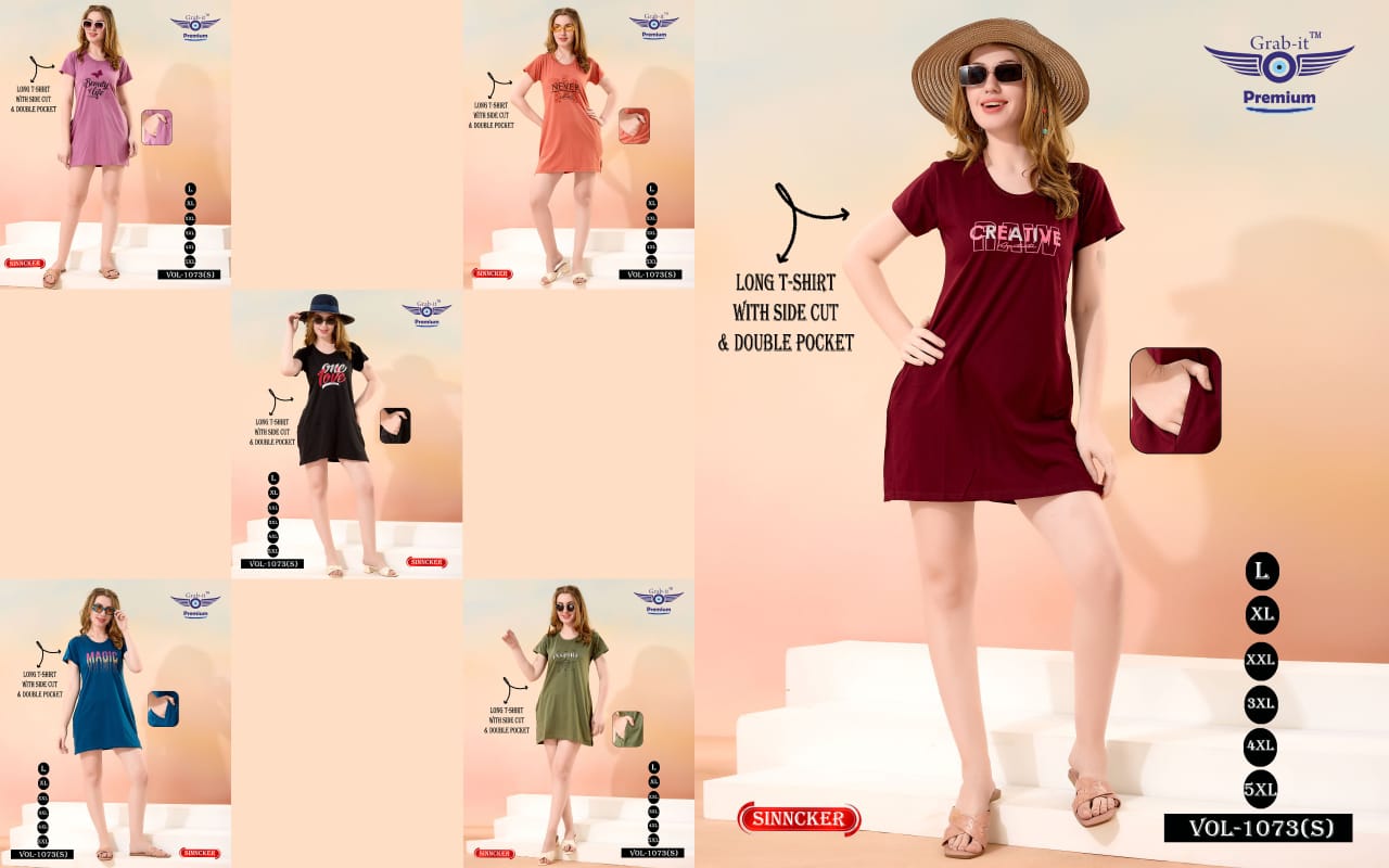 Vol 1073 S Grab It Women Long Tshirt Supplier India