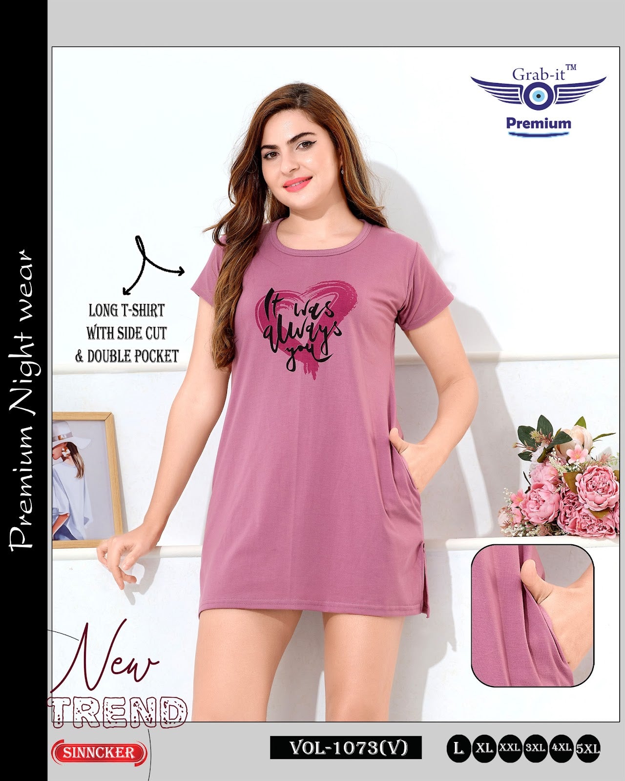 Vol 1073 V Grab It Sinker Women Long Tshirt Wholesale Price