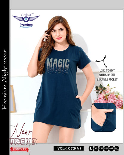 Vol 1073 V Grab It Sinker Women Long Tshirt Wholesale Price