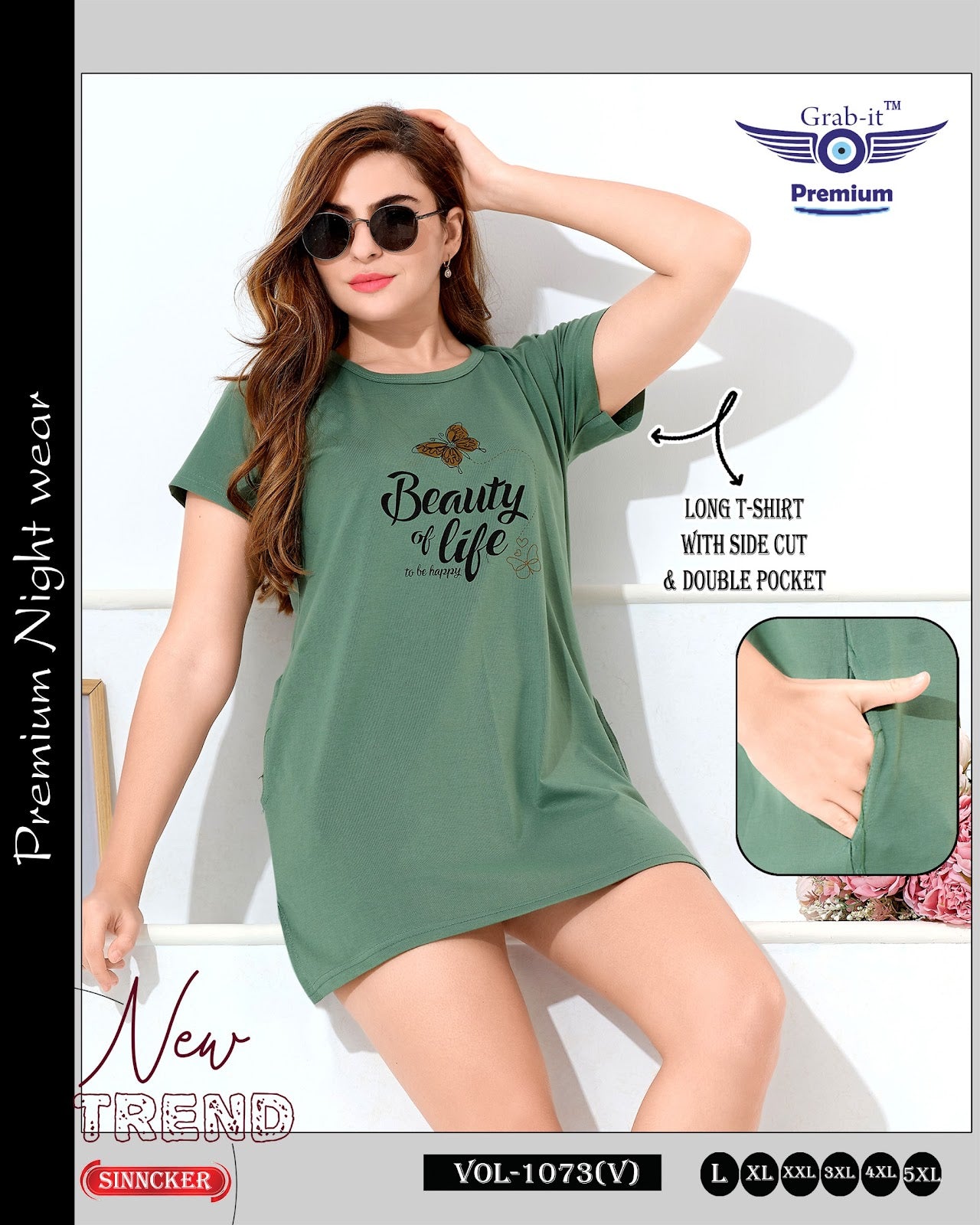 Vol 1073 V Grab It Sinker Women Long Tshirt Wholesale Price
