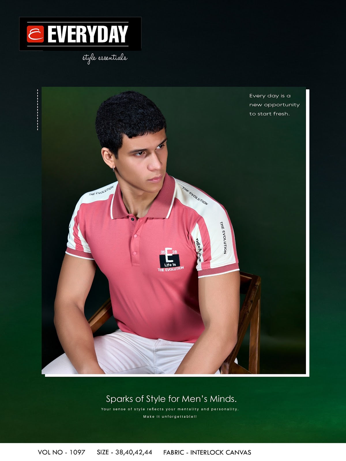 Vol 1097 Everyday Canvas Interlock Mens Tshirts Manufacturer Gujarat