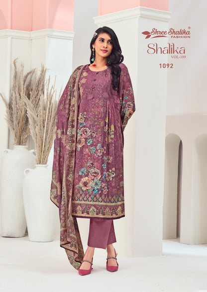 Vol 109 Shree Shalika Fashion Cotton Lawn Pant Style Suits Wholesaler