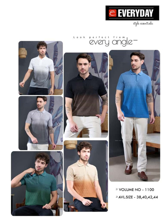 Vol 1100 Everyday Jacquard Knit Mens Tshirts Wholesale Price