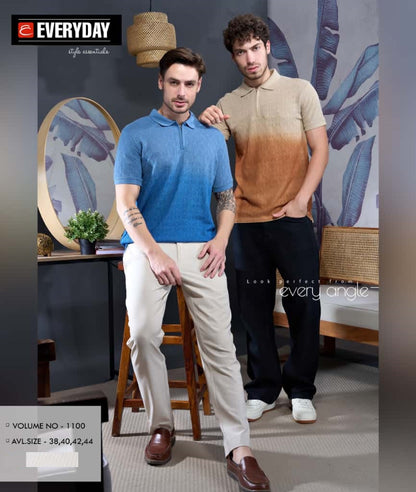 Vol 1100 Everyday Jacquard Knit Mens Tshirts Wholesale Price