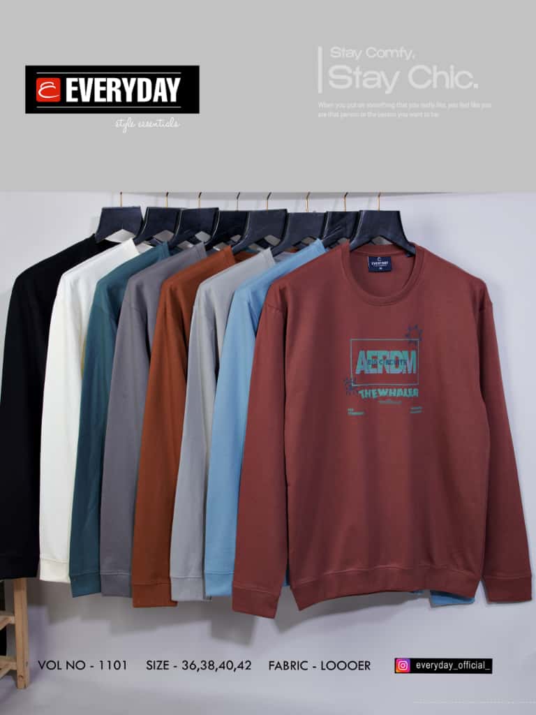 Vol 1101 Everyday Cotton Looper Mens Tshirts Wholesaler Ahmedabad