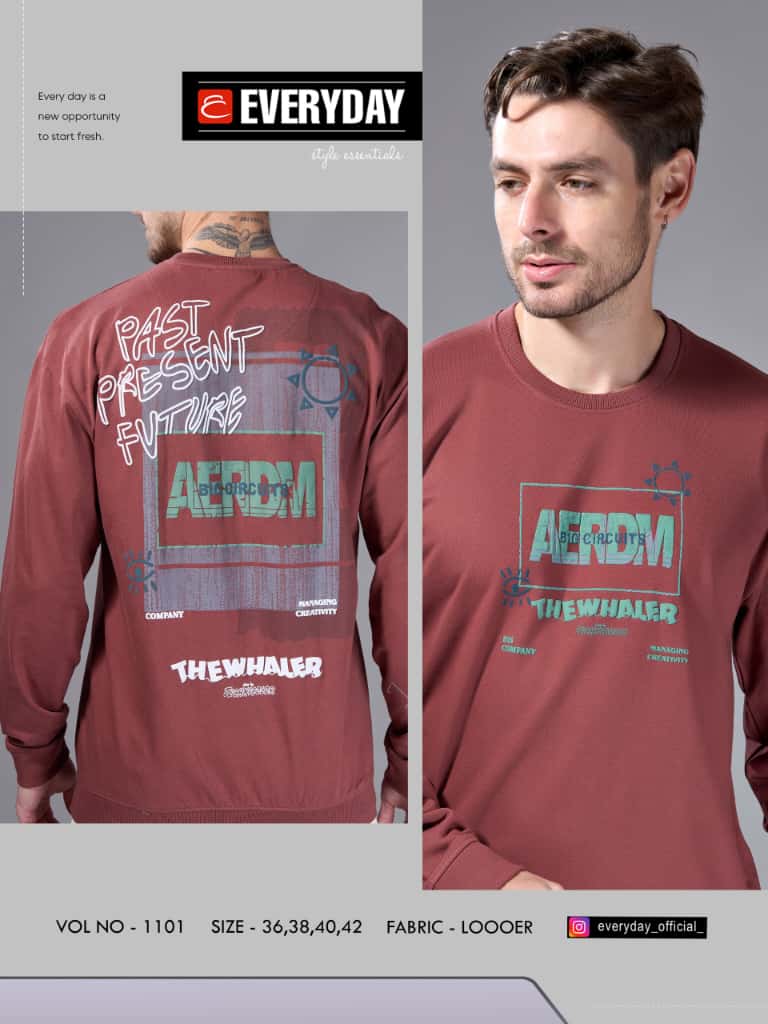 Vol 1101 Everyday Cotton Looper Mens Tshirts Wholesaler Ahmedabad