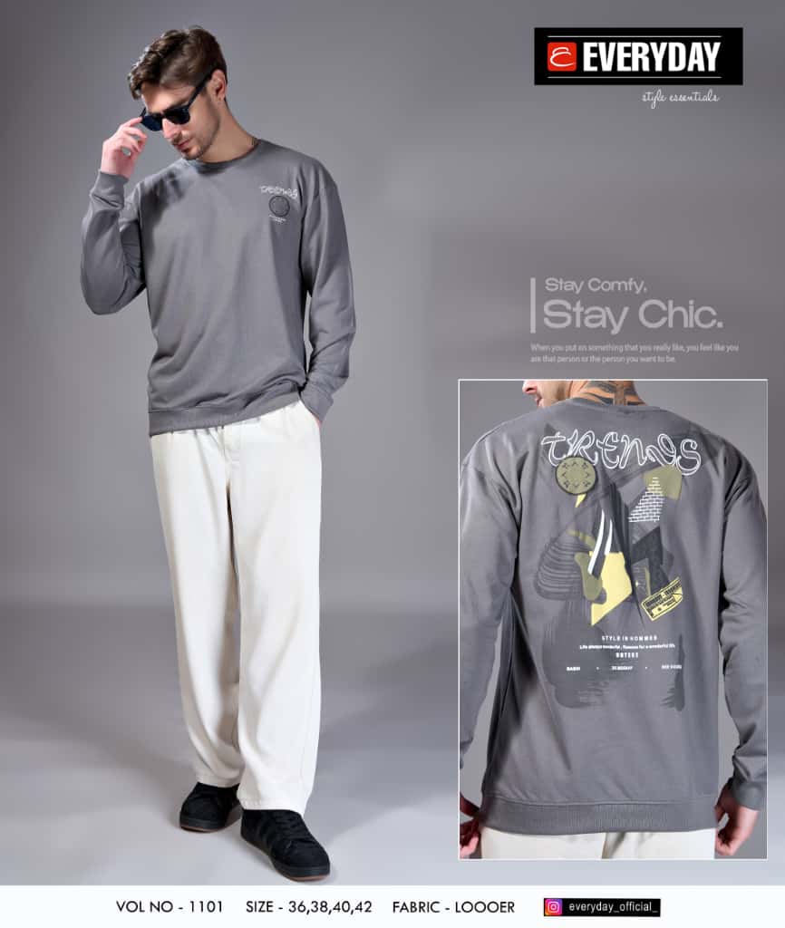 Vol 1101 Everyday Cotton Looper Mens Tshirts Wholesaler Ahmedabad