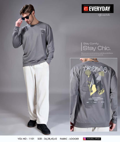 Vol 1101 Everyday Cotton Looper Mens Tshirts Wholesaler Ahmedabad