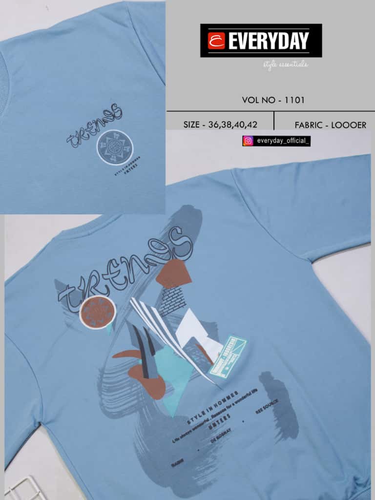 Vol 1101 Everyday Cotton Looper Mens Tshirts Wholesaler Ahmedabad