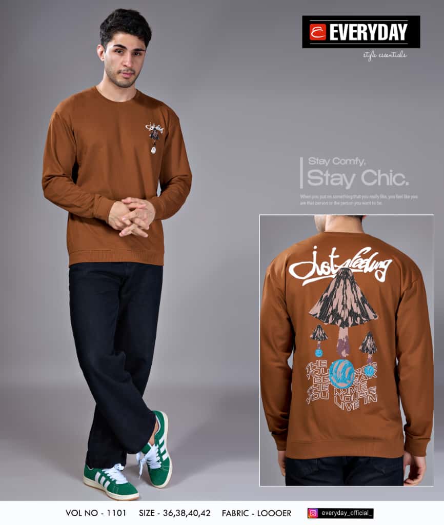 Vol 1101 Everyday Cotton Looper Mens Tshirts Wholesaler Ahmedabad