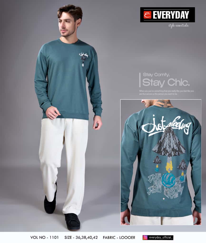 Vol 1101 Everyday Cotton Looper Mens Tshirts Wholesaler Ahmedabad