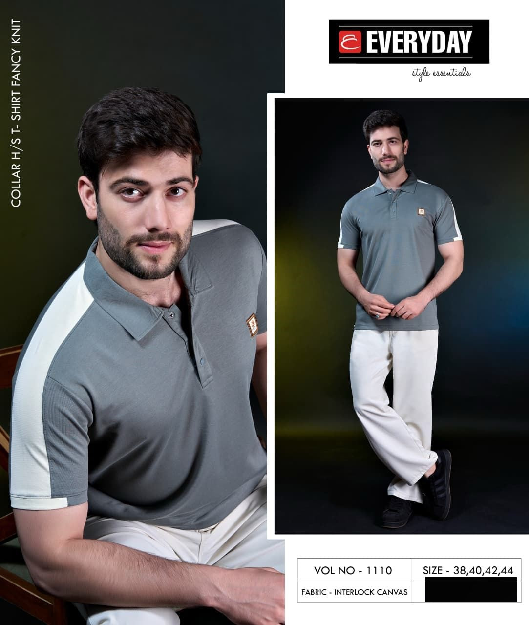 Vol 1110 Everyday Canvas Interlock Mens Tshirts Exporter