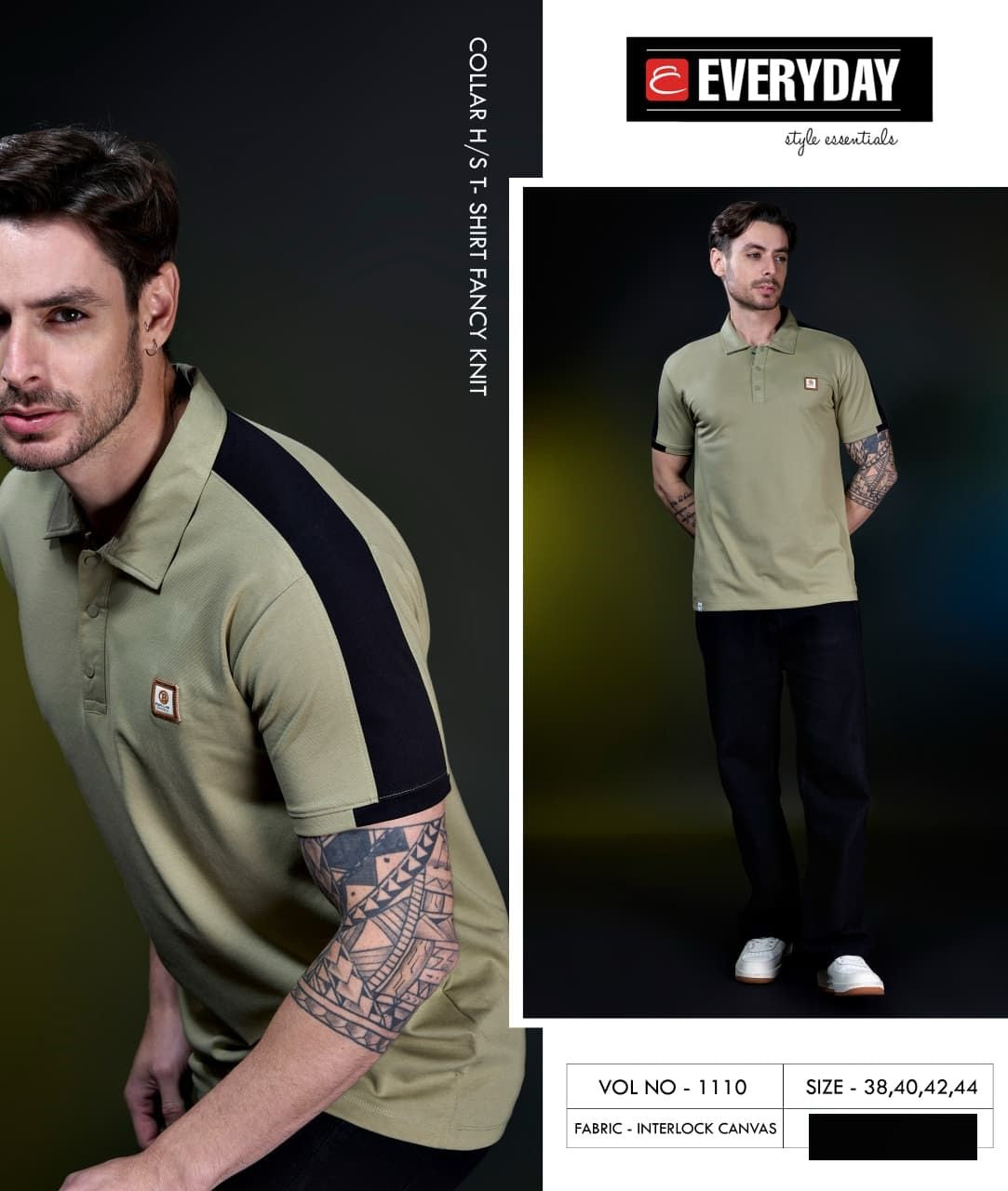 Vol 1110 Everyday Canvas Interlock Mens Tshirts Exporter