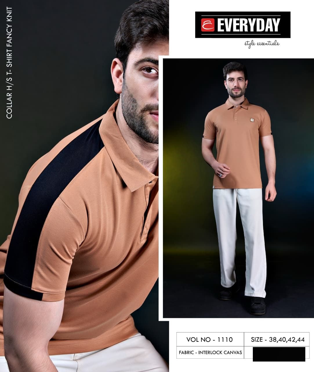 Vol 1110 Everyday Canvas Interlock Mens Tshirts Exporter