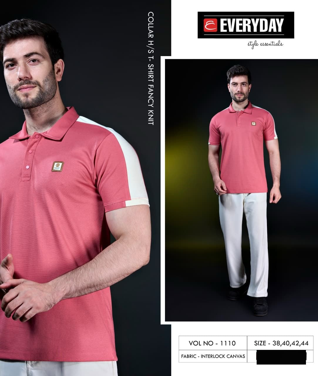 Vol 1110 Everyday Canvas Interlock Mens Tshirts Exporter