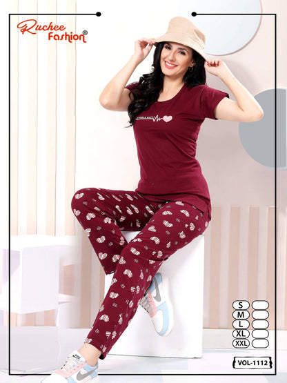 Vol 1112 3108 Ruchee Fashion Hosiery Sinker Pyjama Night Suits Manufacturer Gujarat
