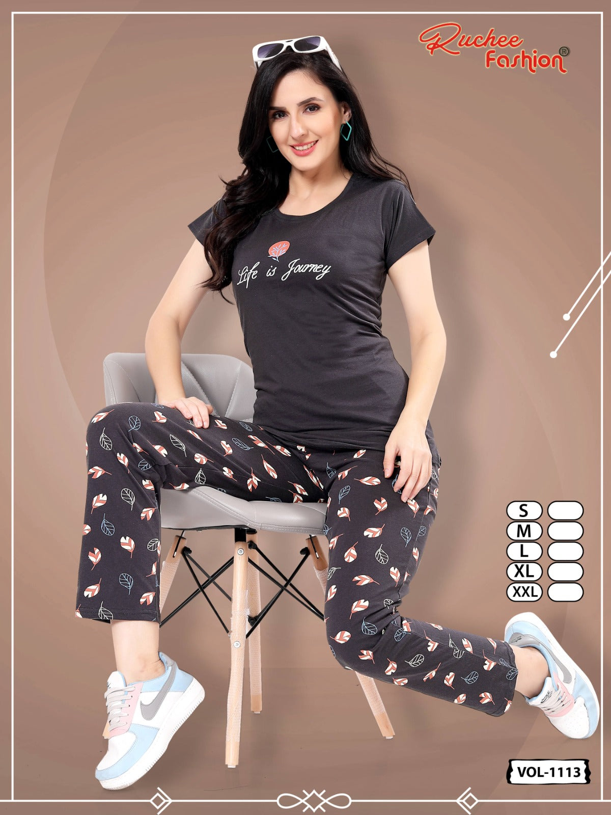Vol 1113 Ruchee Fashion Hosiery Sinker Pyjama Night Suits Supplier Gujarat