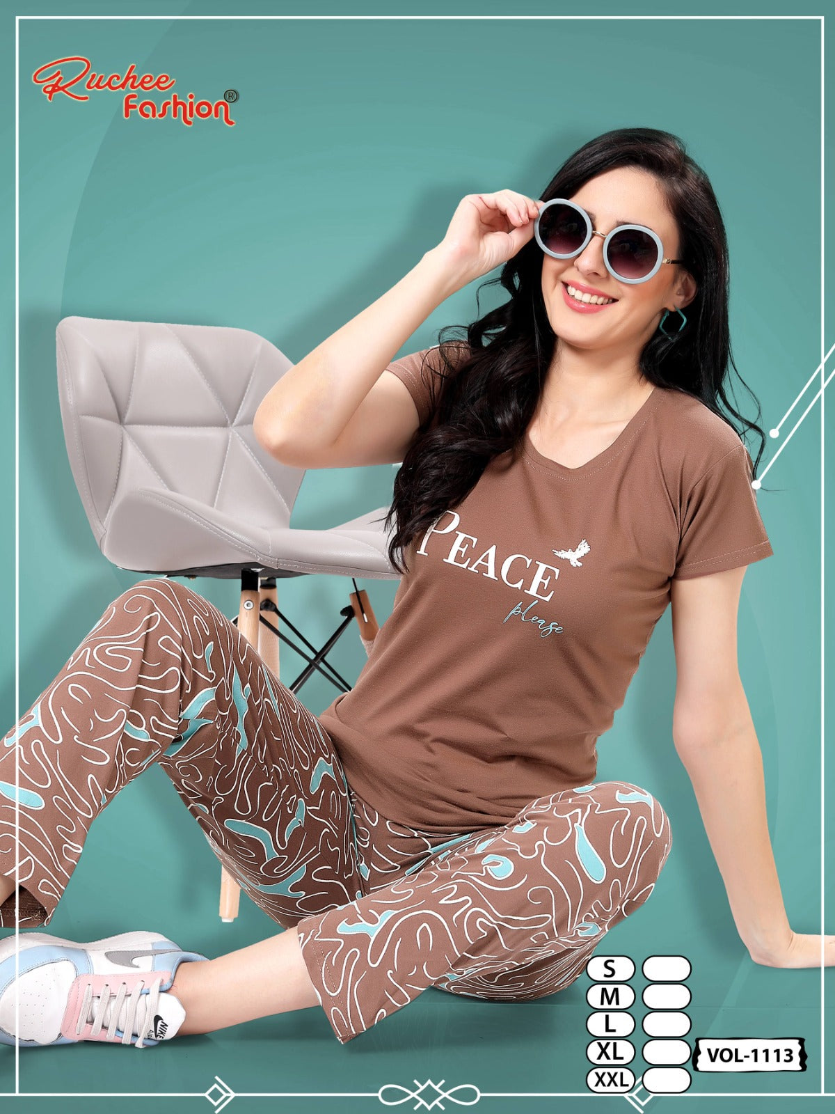 Vol 1113 Ruchee Fashion Hosiery Sinker Pyjama Night Suits Supplier Gujarat