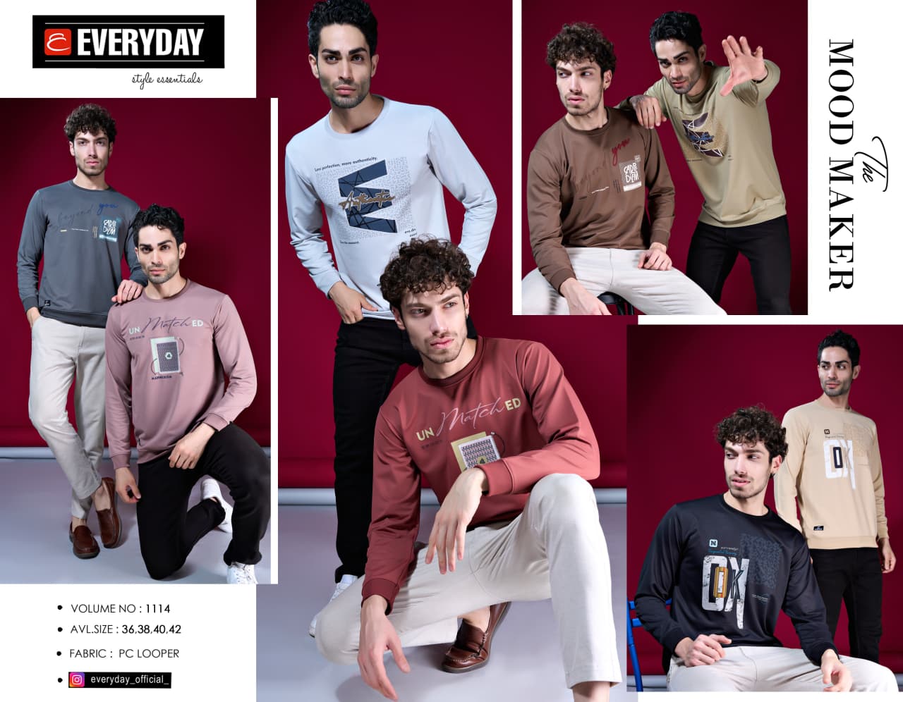 Vol 1114 Everyday Looper Mens Tshirts Exporter Gujarat