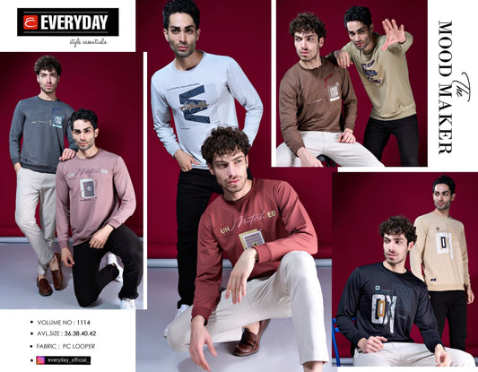 Vol 1114 Everyday Looper Mens Tshirts Exporter Gujarat