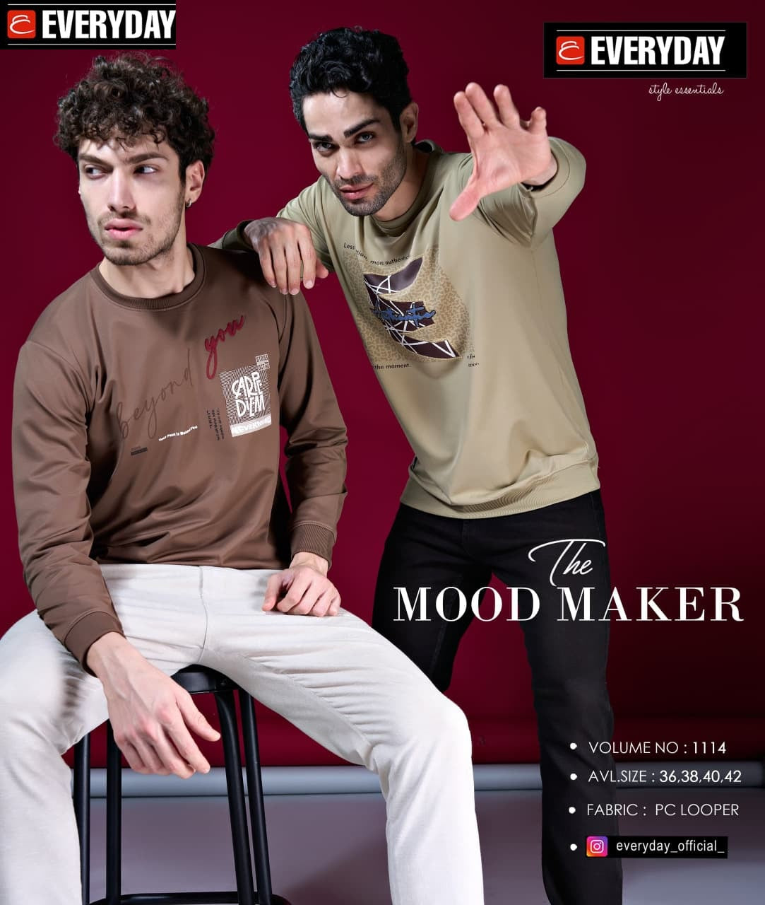 Vol 1114 Everyday Looper Mens Tshirts Exporter Gujarat