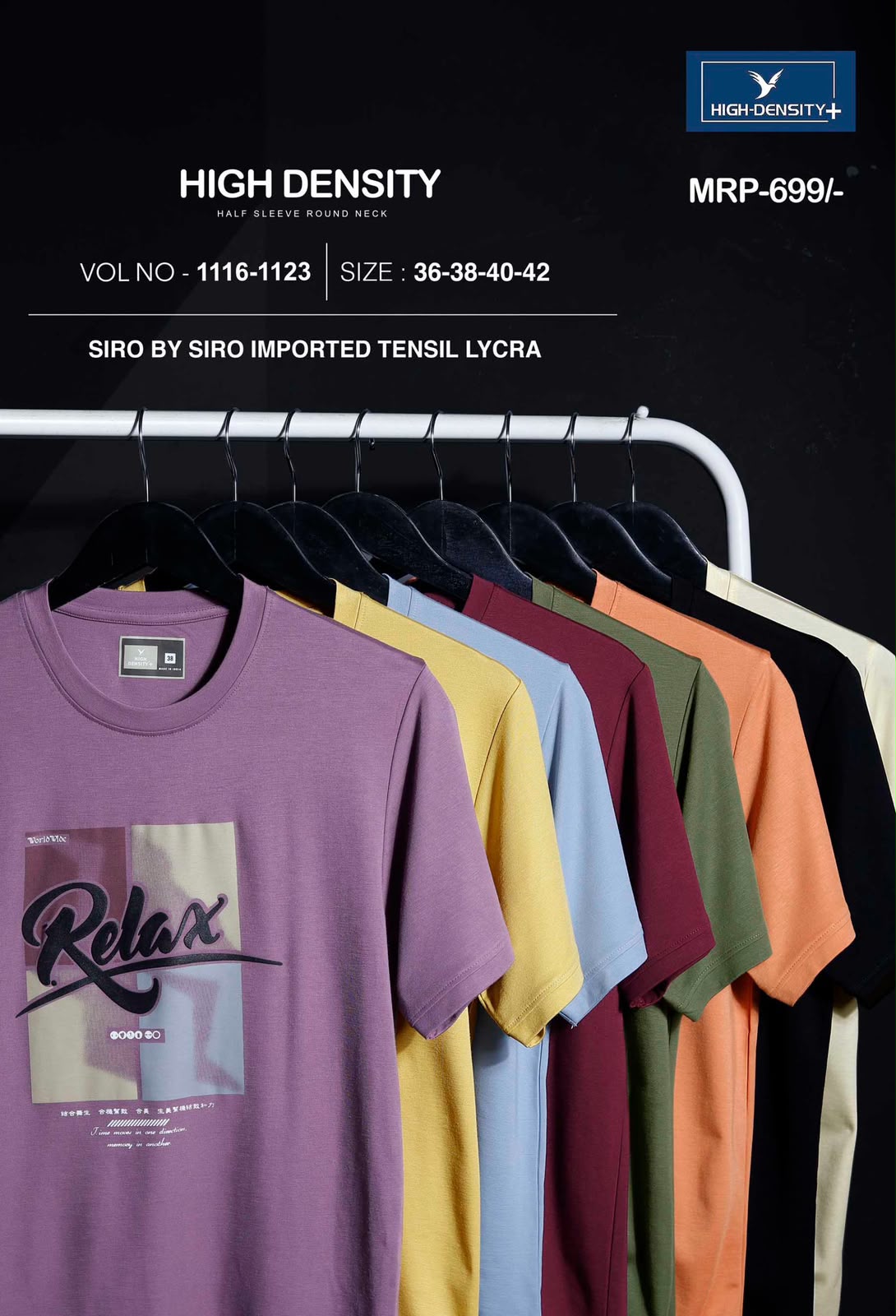 Vol 1116 To 1123 High Density Tencil Lycra Mens Tshirts Wholesale Price
