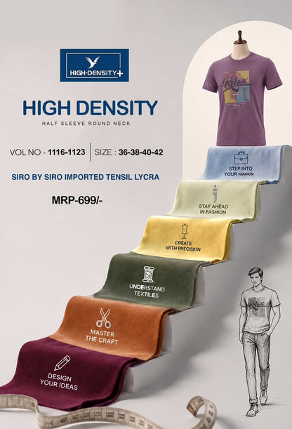Vol 1116 To 1123 High Density Tencil Lycra Mens Tshirts Wholesale Price
