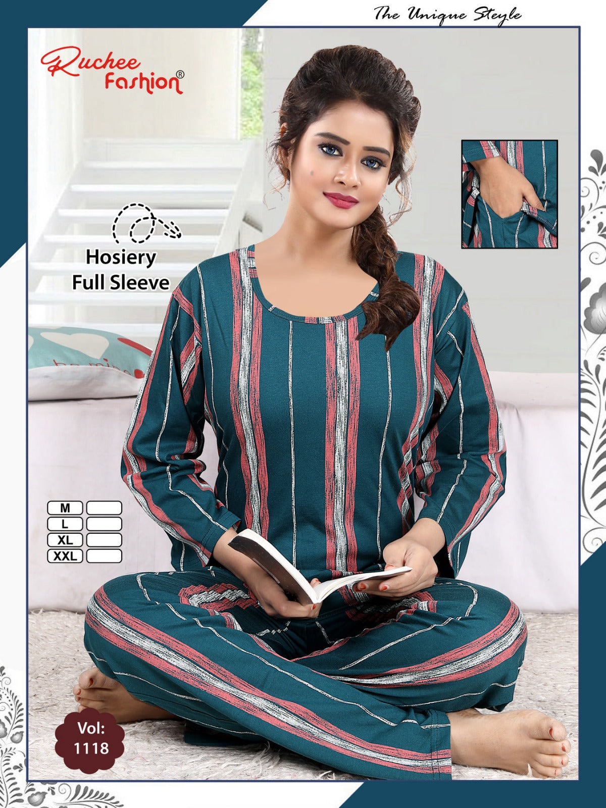 Vol 1118 Ruchee Fashion Hosiery Full Sleeve Night Suits Manufacturer Gujarat