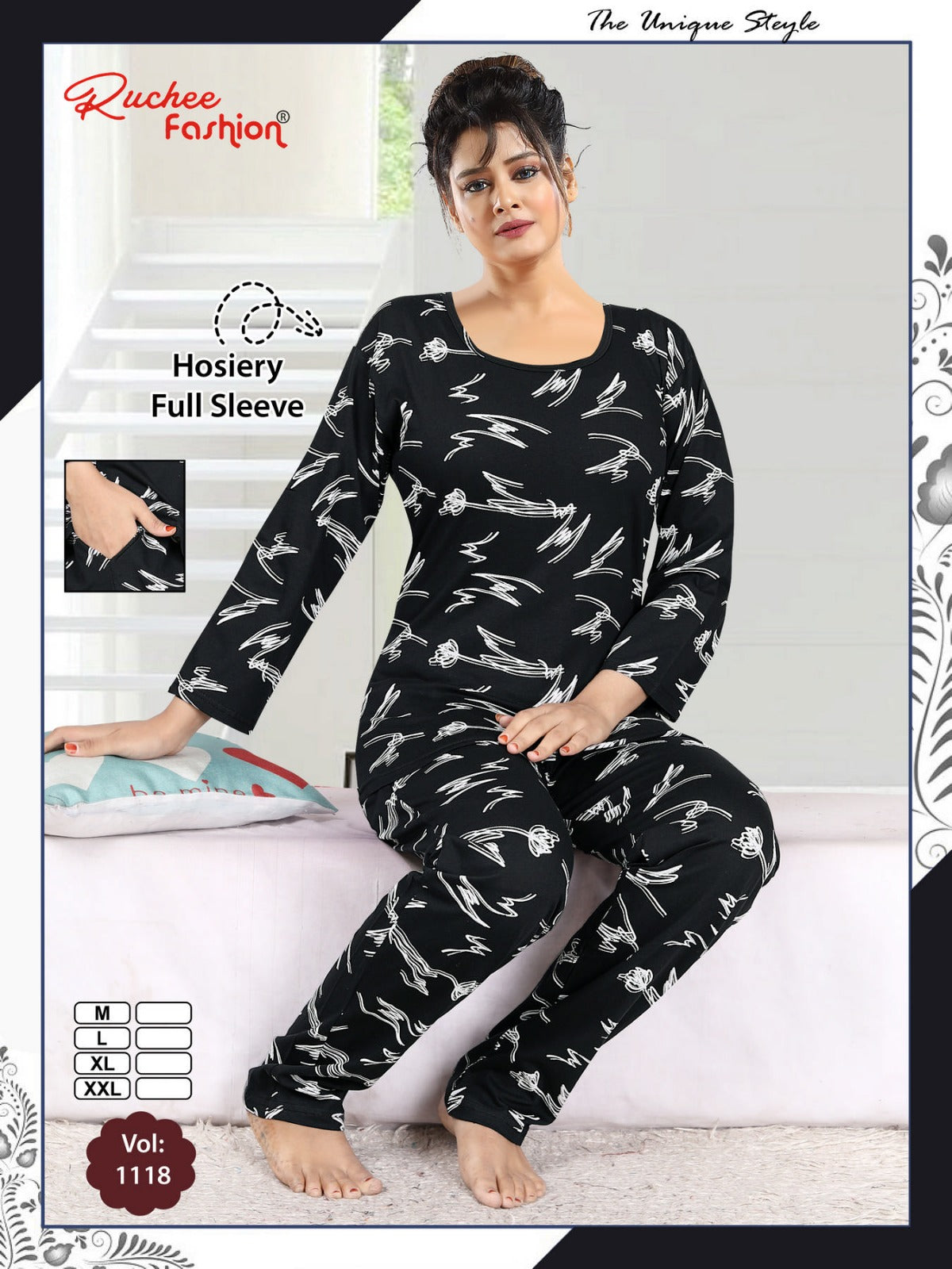 Vol 1118 Ruchee Fashion Hosiery Full Sleeve Night Suits Manufacturer Gujarat