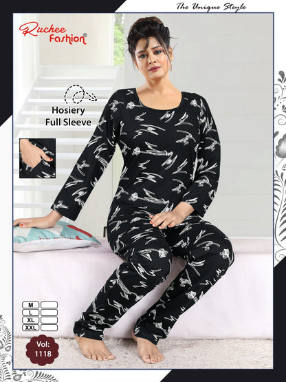 Vol 1118 Ruchee Fashion Hosiery Full Sleeve Night Suits Manufacturer Gujarat