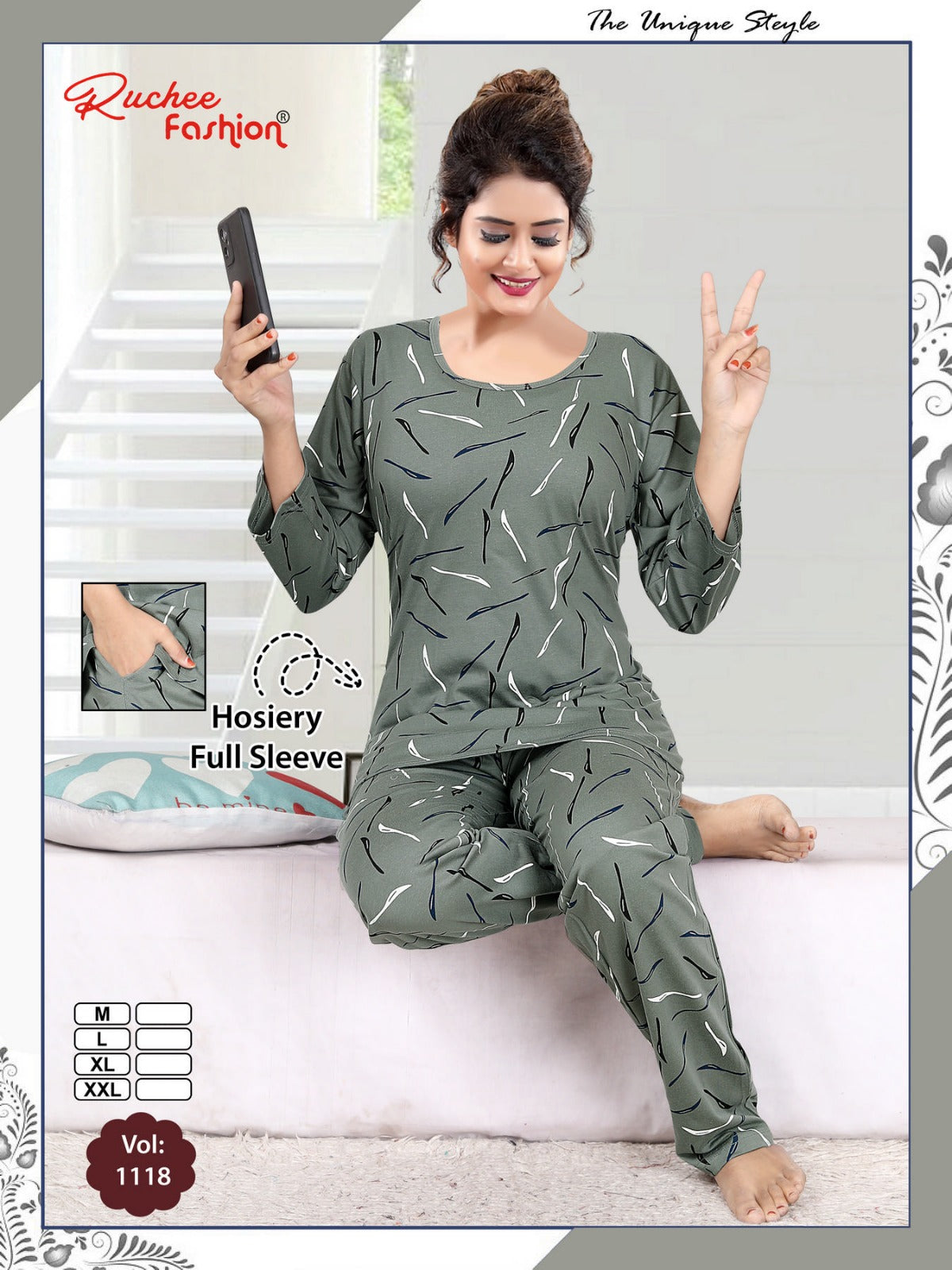 Vol 1118 Ruchee Fashion Hosiery Full Sleeve Night Suits Manufacturer Gujarat