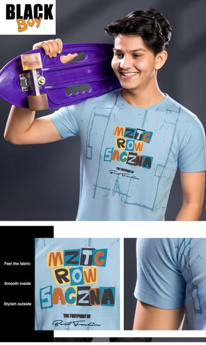 Vol 1121 Black Tencil Lycra Boys Tshirt Manufacturer Ahmedabad