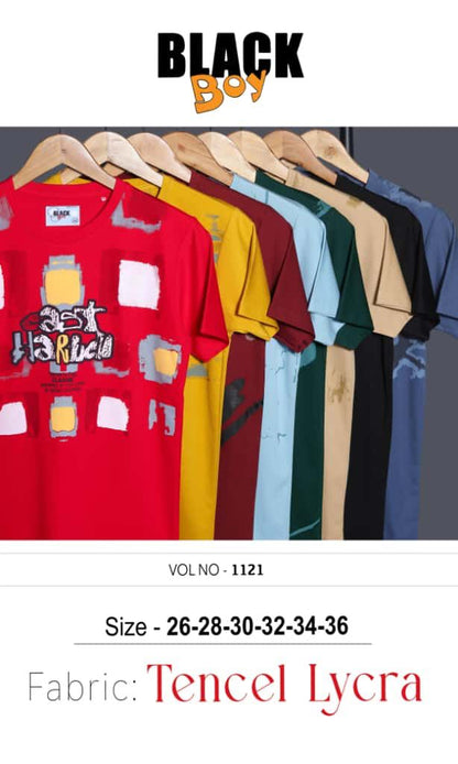 Vol 1121 Black Tencil Lycra Boys Tshirt Manufacturer Ahmedabad