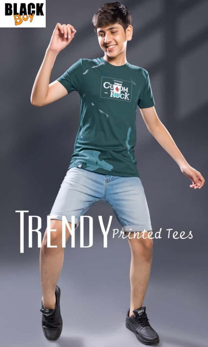 Vol 1121 Black Tencil Lycra Boys Tshirt Manufacturer Ahmedabad